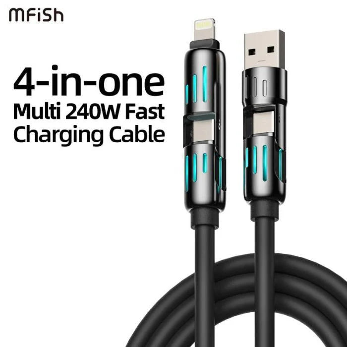 MFiSh 4-in-1 Multi 240W Fast Charging Cable